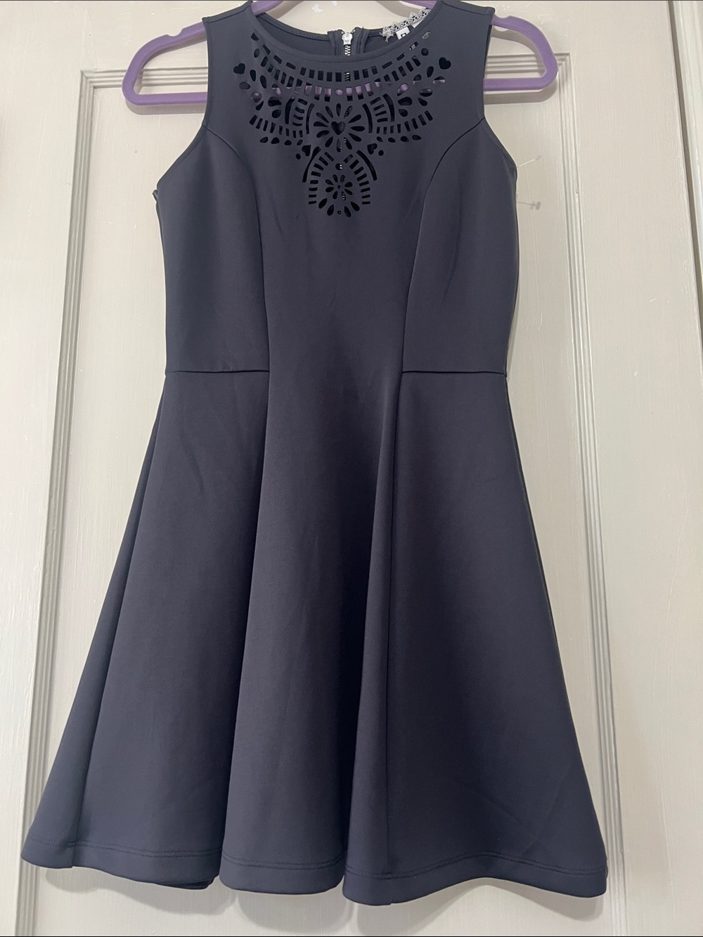 H&M Divided dark gray Laser-Cut Sleeveless Dress